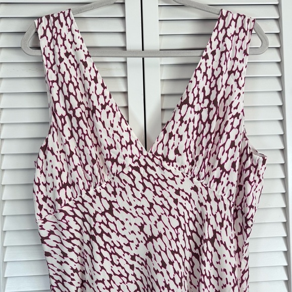 Rails Audrina Dress Midi Pink Static Leopard Pull On V-neck Size Large - Picture 5 of 11